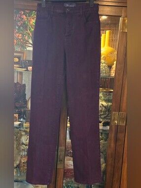 NYDJ Plum Burgundy Straight Leg Jean